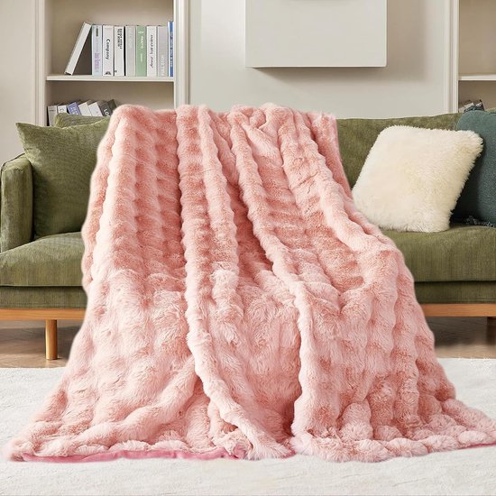 EverGrace Ultra zachte luxe pluizige faux konijnenbont plaid deken