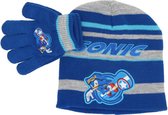 Sonic Muts met handschoenen - Winter - Winterset - Lichtblauw