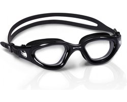 BTTLNS Zwembril - Transparante lens - Duurzaam zacht silicone materiaal - Anti-condens lenzen - Multi-functioneel - Face Fit Technology - Ghiskar 1.0 - Zwart