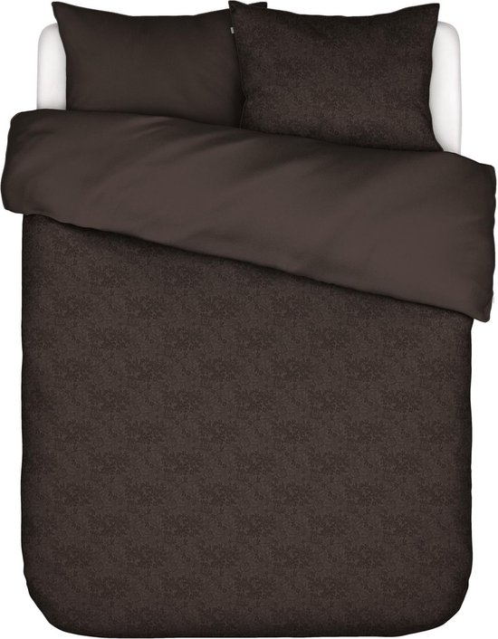 ESSENZA Felipa Dekbedovertrek Darkest brown - Lits-Jumeaux - 240x200/220 cm