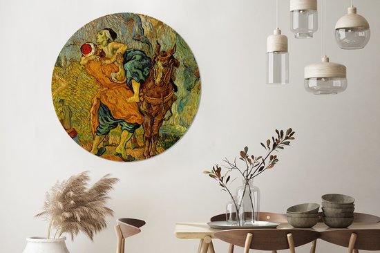 WallCircle - Stickers muraux muraux - Cercle de papier peint - Le Bon Samaritain - Vincent van Gogh - ⌀ 140 cm - Cercle mural - Autocollant - Autocollant papier peint rond