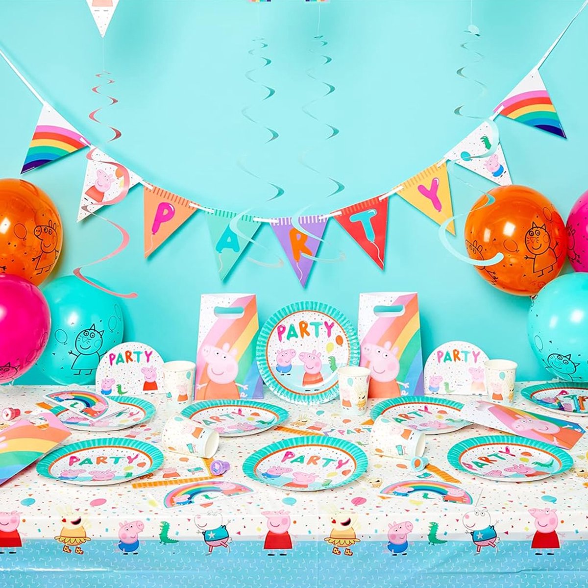Amscan Peppa Pig Tafelkleed - PVC 120 x 180 cm - Kinderfeestje - 4+ jaar