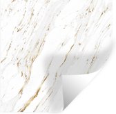 Stickers Stickers muraux - Marbre - Wit - Or - Pierre - 120x120 cm - Feuille adhésive XXL