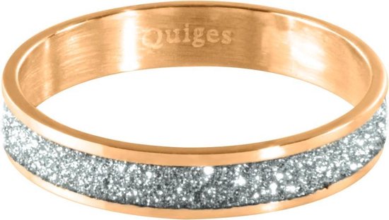 Quiges Stapelring Ring - Vulring Glitter - Dames - RVS zilverkleurig