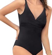 Slimming Cross Front Swimsuit | Black