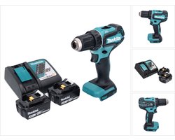 Makita DDF 485 RF accuboormachine 18 V 50 Nm borstelloos + 2x accu 3,0 Ah + oplader