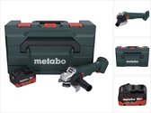 Metabo W 18 L 9-125 Accuslijper 18 V 125 mm + 1x accu 10.0 Ah + metaBOX - zonder lader