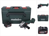 Metabo W 18 L 9-125 Accuslijper 18 V 125 mm + 1x accu 4.0 Ah + metaBOX - zonder lader