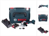 Bosch GWS 18V-10 Professionele accu haakse slijper 18 V 125 mm borstelloos + 1x accu 2.0 Ah + lader + L-Boxx