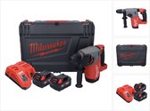 Milwaukee M18 ONEFHX-502X Snoerloze combihamer 18 V 2,5 J SDS-Plus Brushless + 2x accu 5.0 Ah + lader + HD doos