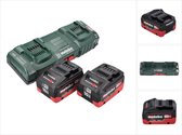 Metabo 18 V basisset 2x accu 10.0 Ah LIHD + dubbele oplader ASC 145 DUO CAS systeem