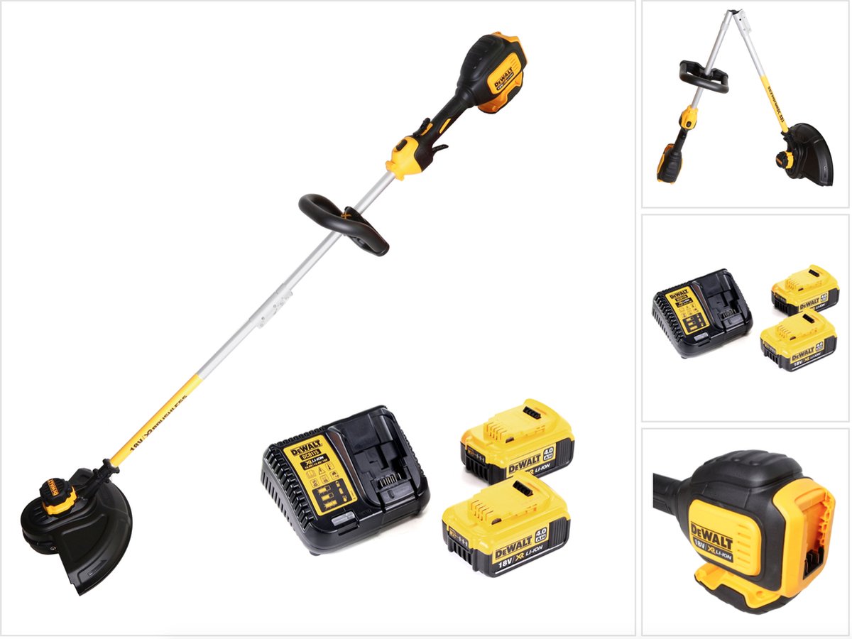 Dewalt DCM 561 PBS accu grastrimmer 18 V borstelloos + 2x accu 4.0 Ah + lader