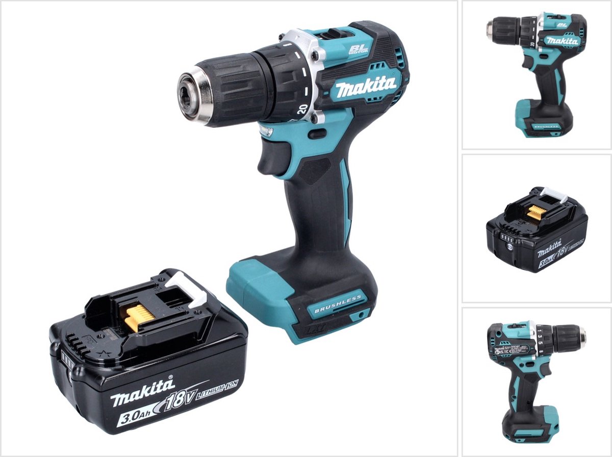 Makita DDF 487 F1 accuboormachine 18 V 40 Nm borstelloos + 1x oplaadbare accu 3.0 Ah - zonder oplader