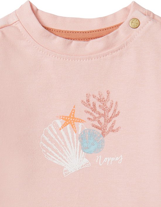 Noppies Girls Tee Caroline T-shirt à manches longues Filles - Beige Peach - Taille 86