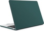 Laptopcover - Geschikt voor MacBook Air 13,6 inch - Case - Cover Hardcase - A2681 M2 (2022) - Matte Donkergroen