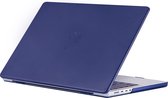 Carbon Cover - Geschikt voor MacBook Air 13,3 inch - Case - Geen Vingerafdrukken - Hardcase - A1932/A2179/A2337 (M1, 2018-2022) - Blauw