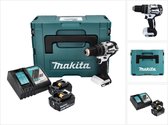 Makita DHP 484 RMJ W Accu klopboormachine 18 V 54 Nm Borstelloos Wit + 2x accu 4.0 Ah + lader + Makpac