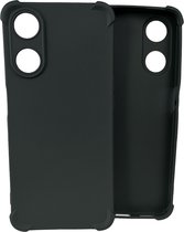 Shockproof Soft TPU hoesje Silicone Case Geschikt voor: Oppo A78 5G - Zwart