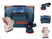 Bosch GEX 12V-125 Ponceuse excentrique sans fil Professional 12 V 125 mm sans balais + L-Boxx (0601372100) + Set de ponçage Toolbrothers TURTLE - sans batterie, sans chargeur