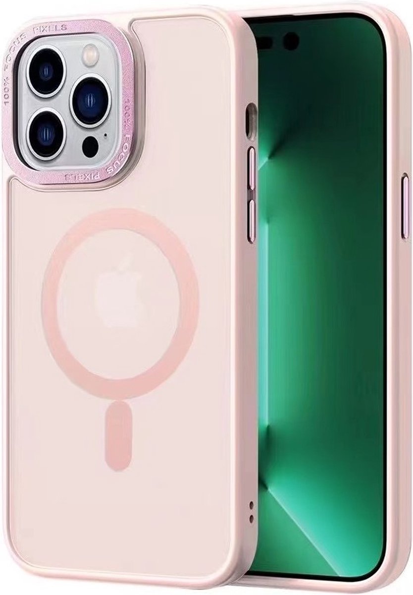 Multimedia & Accessories Magsafe TPU Back Cover Case Case suitable for Apple iPhone 15 Pro - Pink - Soft Plastic - Silicone - Hard Plastic - Soft Case - Flexible