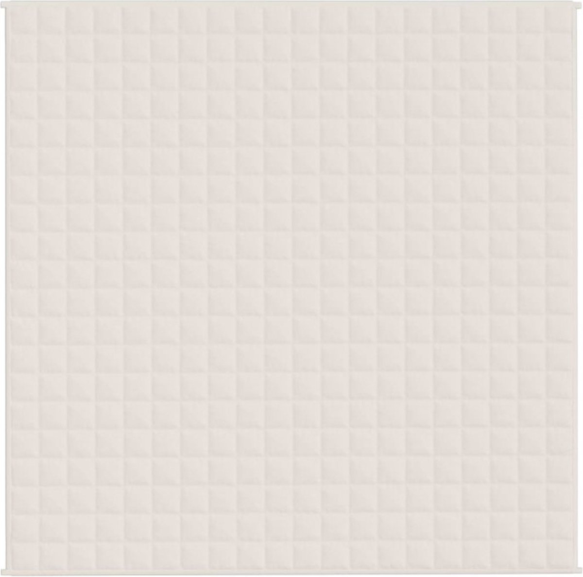 vidaXL - Verzwaringsdeken - 200x200 - cm - 13 - kg - stof - lichtcrèmekleurig