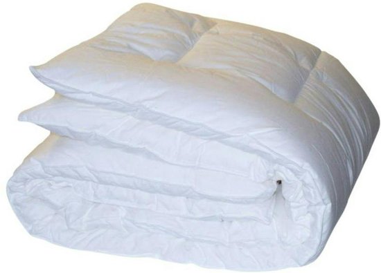 Naturals Effen Dekbed 180x220 Cm – Wit, Gewatteerd, Zacht Vedergevoel, Ideaal Voor De Winter, Met Of Zonder Overtrek
