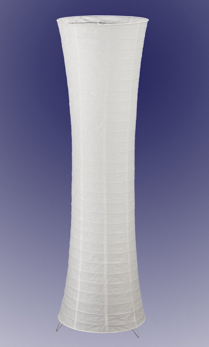 Trango Design LED Rijstpapier Vloerlamp 1229L *SWISS* Rijstpapier Lamp *HANDGEMAAKT* Vloerlamp met witte lampenkap incl. 2x E14 LED lampen, vorm: rond, hoogte: 125cm, woonkamer lamp, vloerlamp thumbnail 3