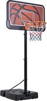 Basketbalpaal voor Buiten - Basketbalring met Standaard - Basketbalpaal voor Kinderen - Basketbalpaal Verstelbaar - 109,5 x 111 x 367,5cm - Zwart/oranje