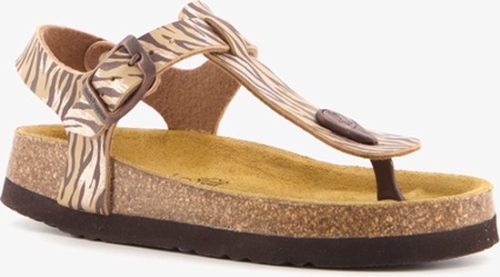 Hush Puppies meisjes bio sandalen zebraprint - Goud - Maat 38