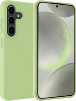 Hoes Geschikt voor Samsung S24 Hoesje Siliconen Back Cover Case - Hoesje Geschikt voor Samsung Galaxy S24 Hoes Cover Hoesje - Groen