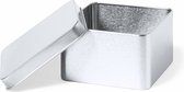 Kleine cadeaudoosjes/blikjes Metal - Bruiloft bedankjes - 1x stuks - met afsluitbare deksel - zilver - 9 x 9 x 5 cm