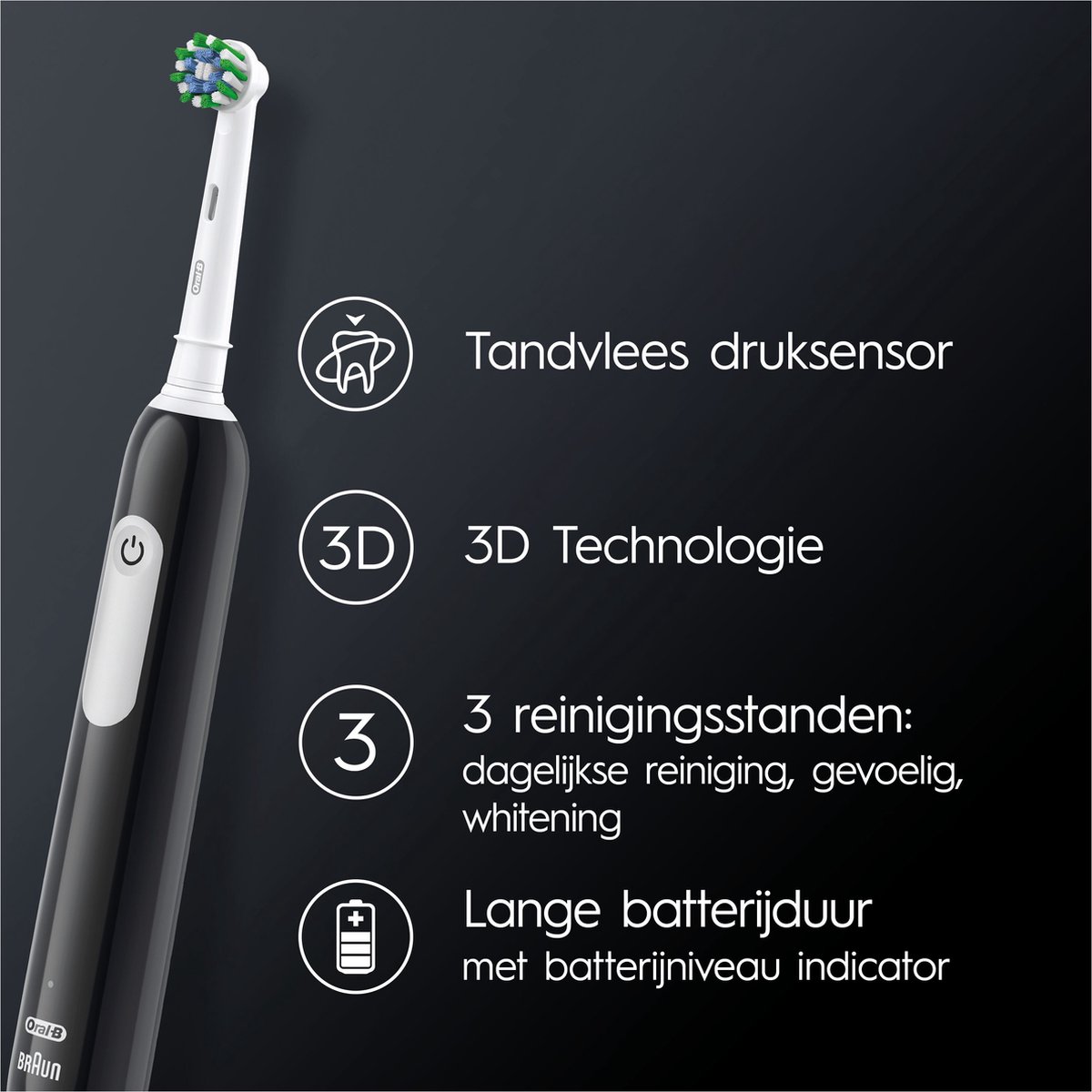 Oral-B Pro Series 1 - Zwarte - Elektrische Tandenborstel - Ontworpen Door Braun — afbeelding 6