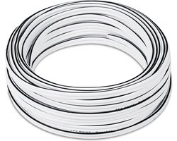Teufel luidsprekerkabel 2.5mm² - luidsprekerkabel 2 x 2 -5 mm² 15m - wit