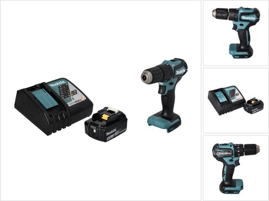 Makita DHP 483 RM1 accu-klopboormachine 18 V 40 Nm borstelloos + 1x accu 4,0 Ah + oplader