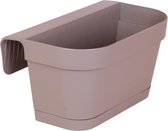 Kolibri Home | Kunststof balkonbak taupe met ophangsysteem - 36 cm breed