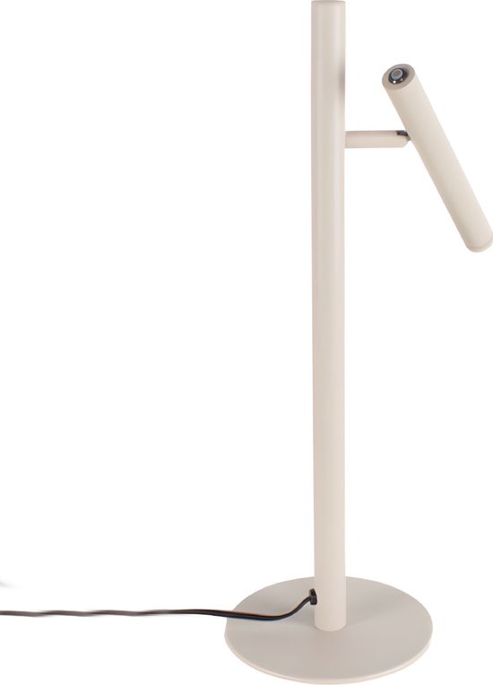 Zandkleurige tafellamp Luogo | 1 lichts | zand / beige / creme | metaal | 51 cm | tafellamp | dimbaar | modern design | Freelight