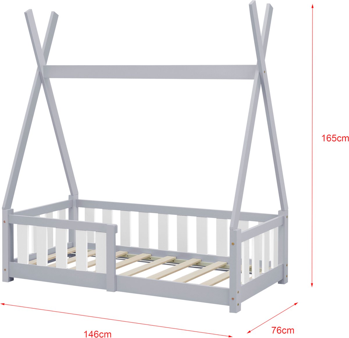 Kinderbed Kinderbed Tipi Kinderbed 70x140 cm - afbeelding 2