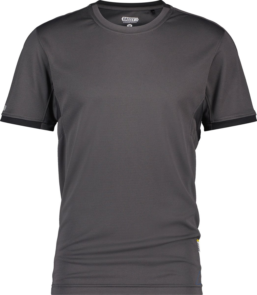 DASSY® Nexus T-shirt - maat M - ANTRACIETGRIJS/ZWART