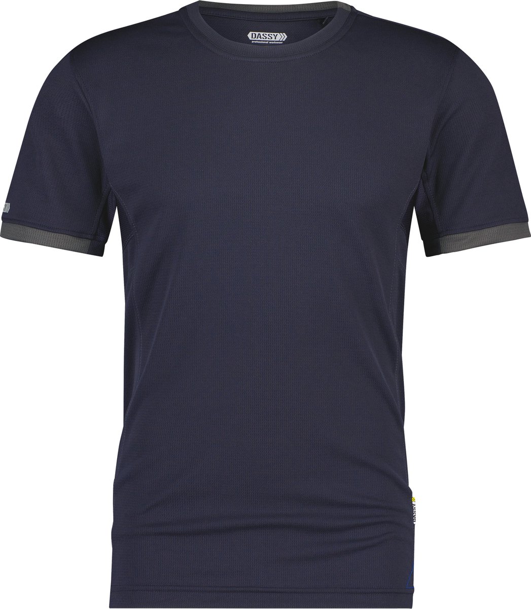 DASSY® Nexus T-shirt - maat 3XL - NACHTBLAUW/ANTRACIETGRIJS