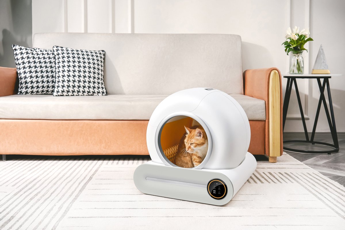 Automatische kattenbak - zelfreinigende kattenbak - touchscreen en app bediening - 65L - geschikt voor katten van 1-8 kg