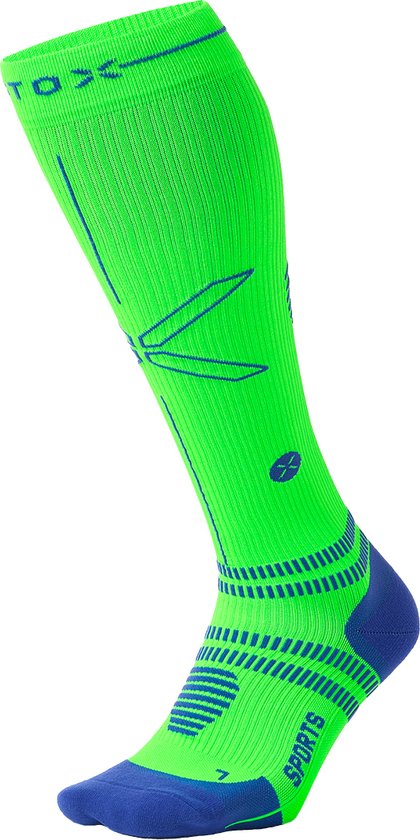 STOX Energy Socks - Sportsokken voor Mannen - Premium Compressiesokken - Voorkom Blessures & Spierpijn - Sneller Herstel - Minder Vermoeide Benen - Extra Comfort - Verdikt Voet en Hielstuk - Mt 43-47