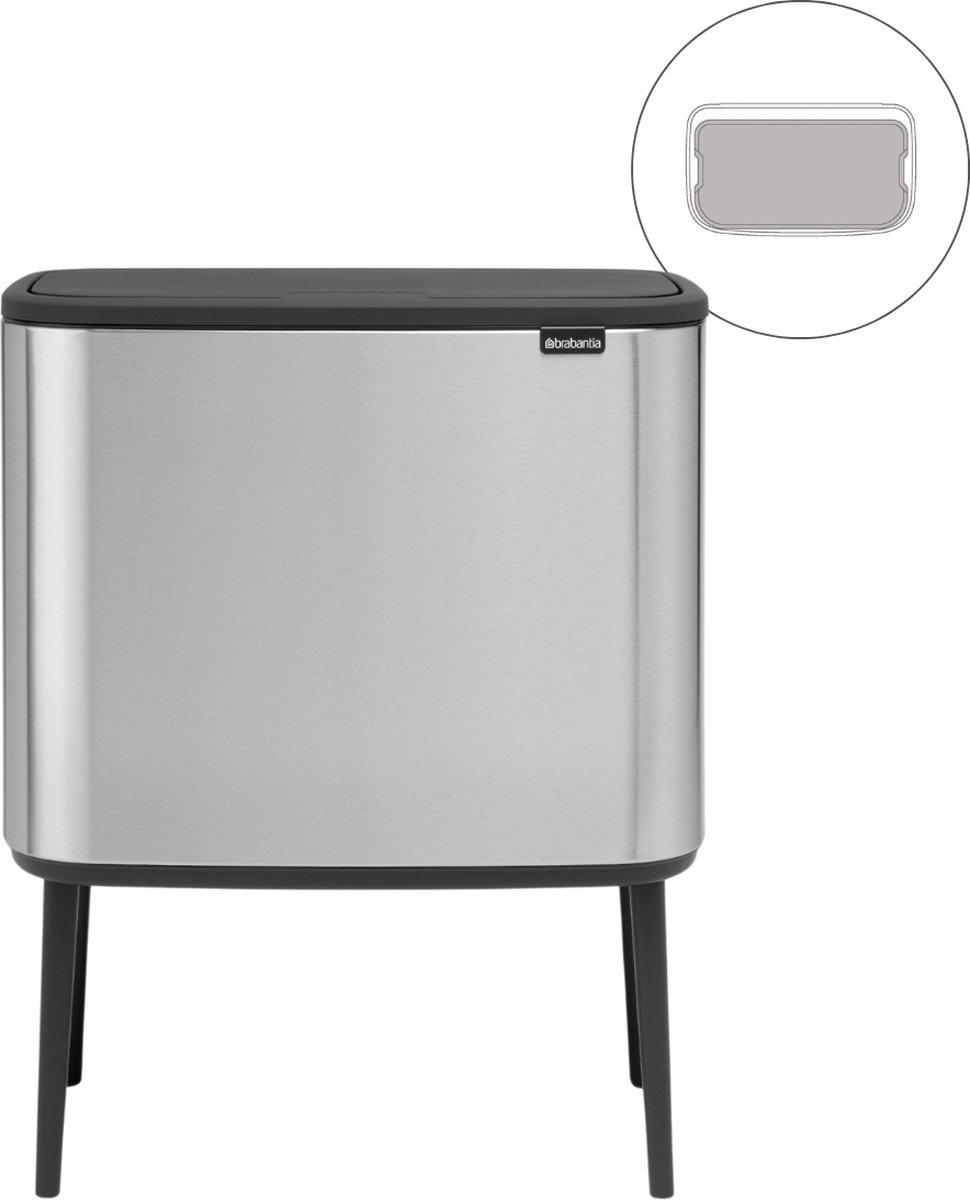 Brabantia Bo Touch Bin Prullenbak - 36 l - Matt Steel Fingerprint Proof