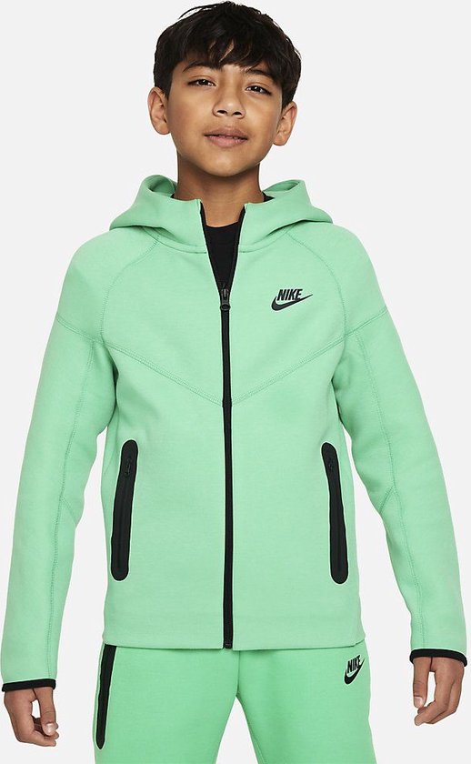 Nike Sportswear Tech Fleece Sweat à capuche Kids Printemps Vert Taille 152/158