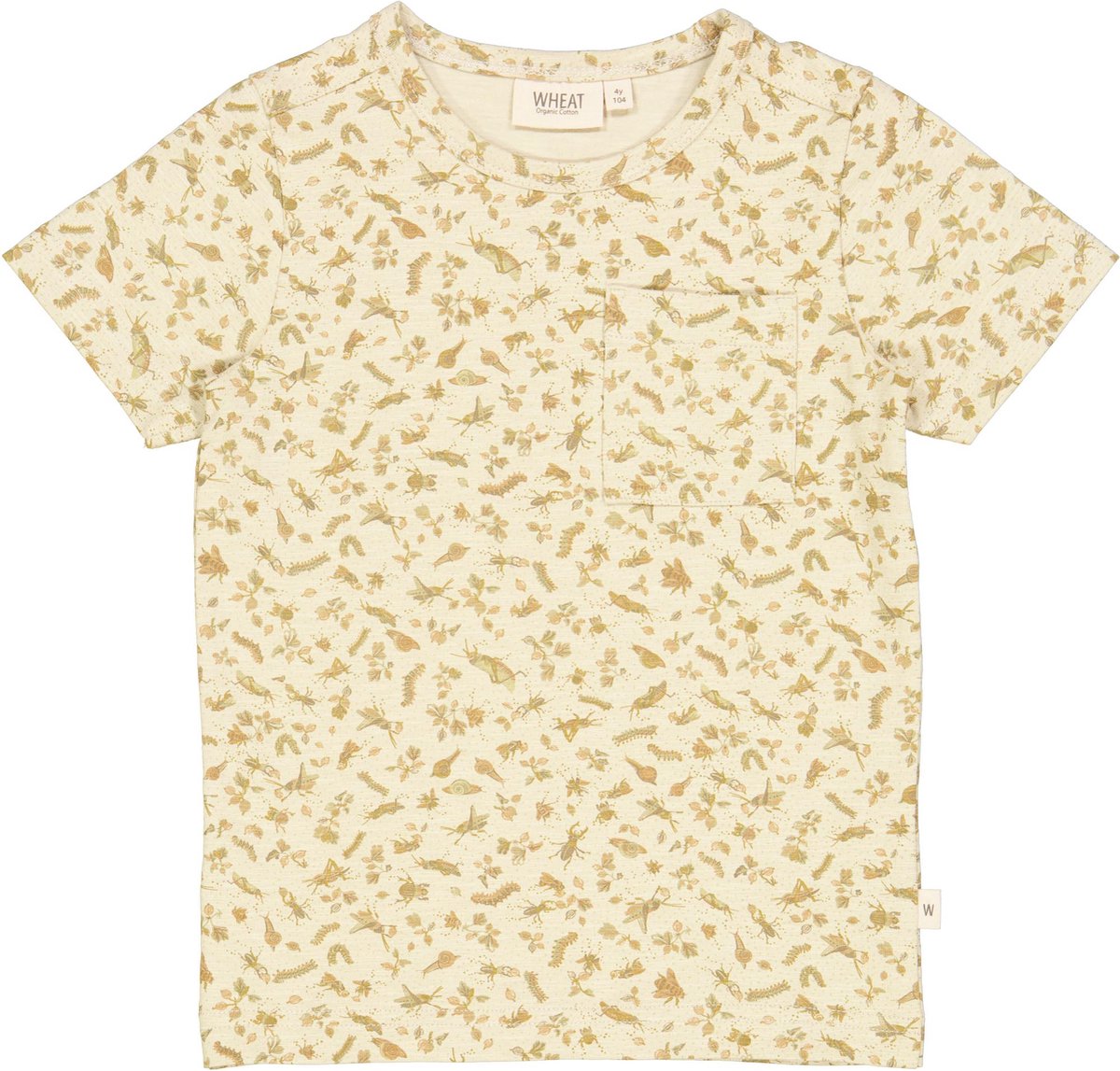 Wheat - T-shirt Alvin - Fossil insects - maat 104 - 4 jaar