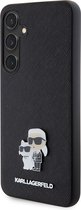 Samsung Galaxy S24+ Backcase hoesje - Karl Lagerfeld - Effen Zwart - Kunstleer