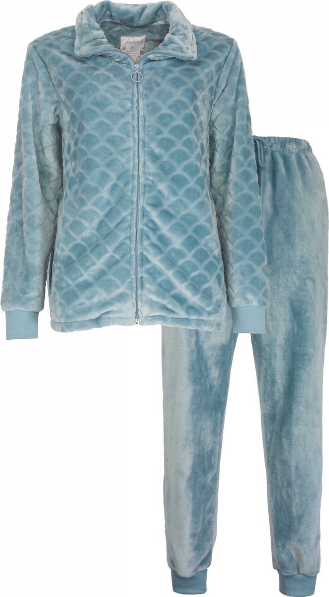 Tenderness Dames Huispak - Fleece - Petrol Blauw - Maat L op Prijzenvolger.com