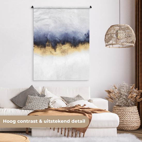 Tapisserie - Toile murale - Abstrait - Or - Luxe - 90x120 cm - Tapisserie