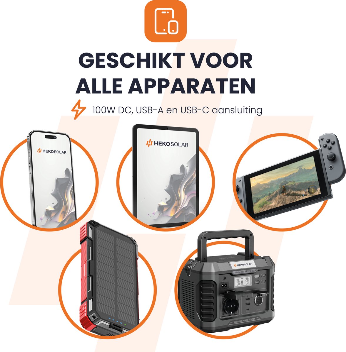 Egretech Draagbaar zonnepaneel 100W 17,5V met MC-4 naar DC5521/XT60/Anderson kabel, 100W opvouwbare zonnepanelen kit met verstelbare standaard, waterdicht IP65 voor krachtcentrale, camping, outdoor