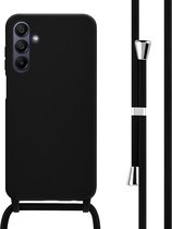 iMoshion Hoesje Geschikt voor Samsung Galaxy A15 (5G) / A15 (4G) Hoesje Met Koord - iMoshion Siliconen hoesje met koord - Zwart