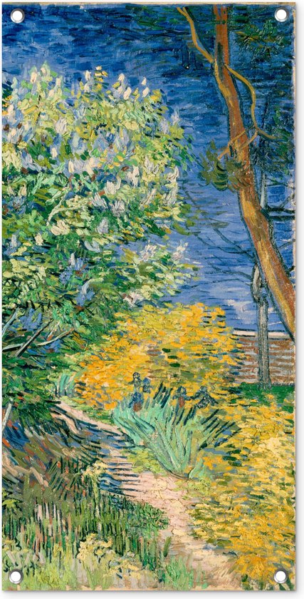 Tuinposter De struiken bij Arles - Vincent van Gogh - 40x80 cm - Wanddecoratie Buiten - Tuinposter - Tuindoek - Schuttingposter - Tuinschilderij